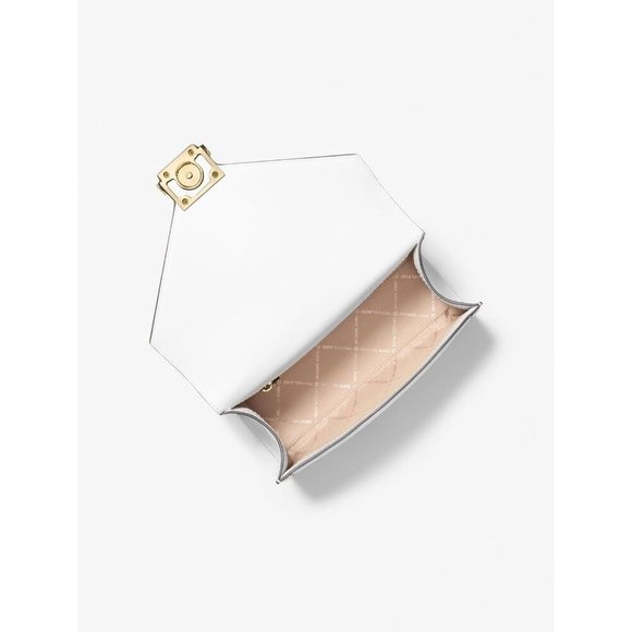 Michael Kors Whitney Medium Sequined Fruit Print Shoulder Bag Purse Optic White - Picture 5 of 11